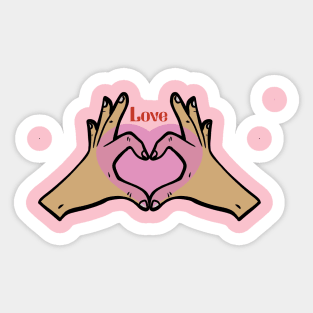 Hand love sign Sticker